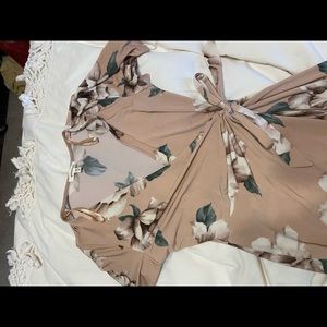 Floral cross tie dress